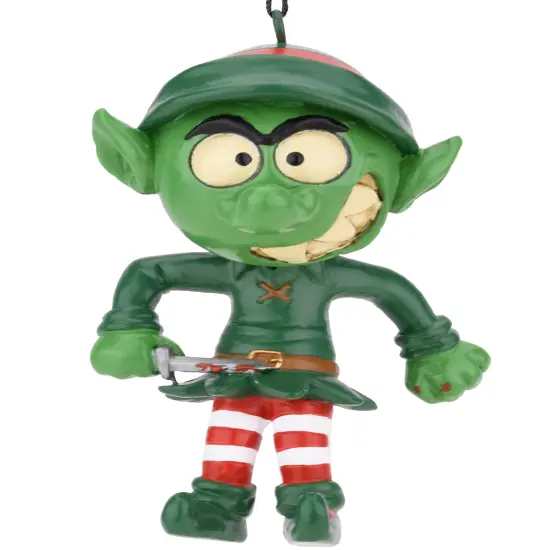 Tree Buddees Evil Elf with Bloody Knife Halloween - Christmas Ornament {4}