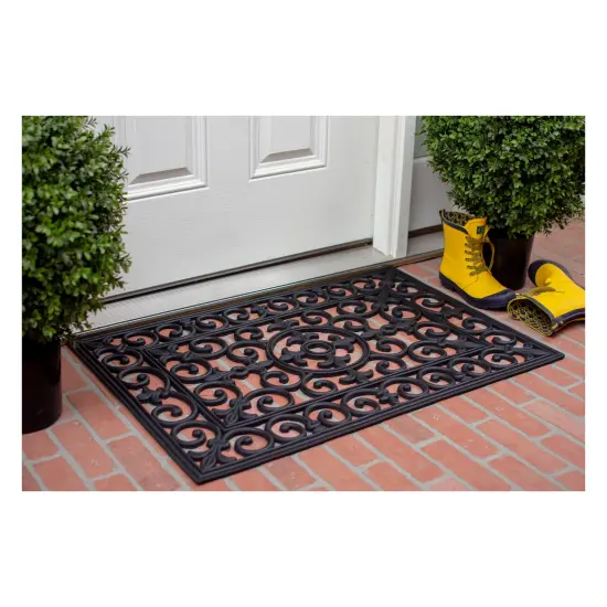 Fleur De Lis Rubber Doormat {4}