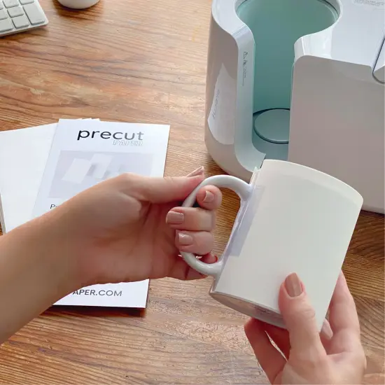 Precut Butcher Paper Sheets for Sublimation Mugs (2 Size Pack, fit 11/12 oz Mugs & 15 oz Mugs perfectly), White, Uncoated {3}