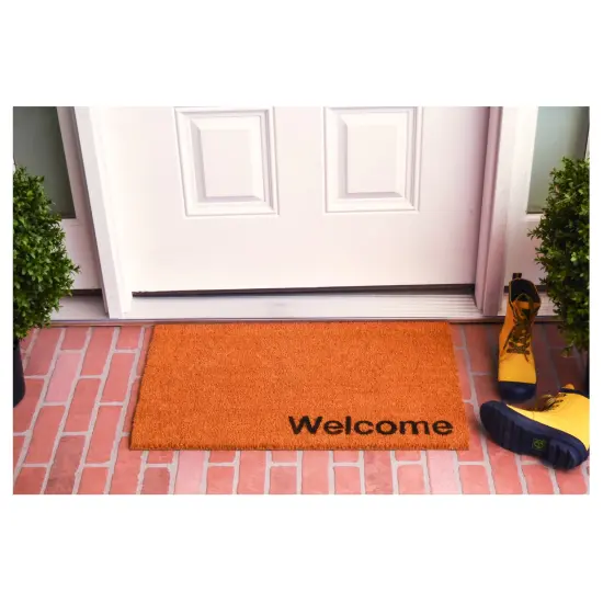 Collins Orange Pastel Welcome Doormat {3}