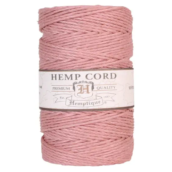 Hemptique 1.8mm #48 Hemp Cord Spools Jewelry Bracelet Making Crafting Scrapbooking Bookbinding Mixed Media Crocheting Macrame Gift Wrapping Outdoor Gardening Dusty pink {1}