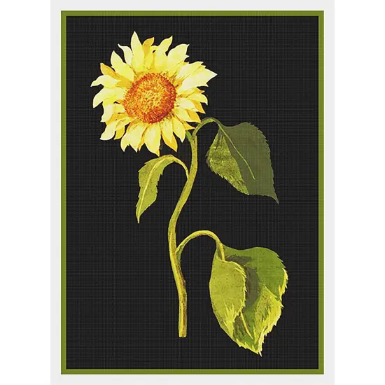 The Great Sunflower Flower by Mary Delany Counted Cross Stitch Pattern {3}