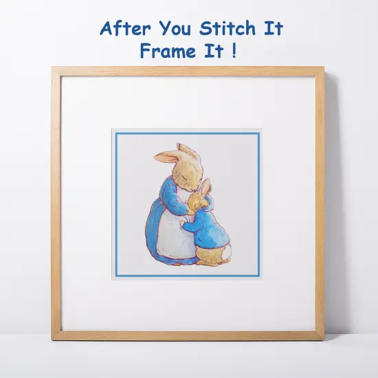 Mama Bunny Hugs Peter Rabbit inspired by Beatrix Potter Counted Cross Stitch Pattern {3}