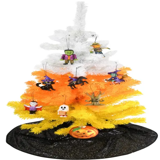 White, Orange and Yellow Candy Corn Halloween Tree (3 Foot) {3}