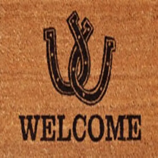 Horseshoe Welcome Doormat {1}