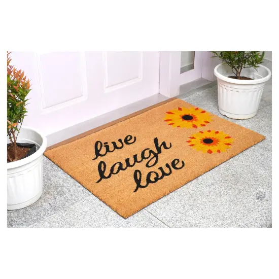 102831729 Sunflower Live Laugh Love Doormat {3}