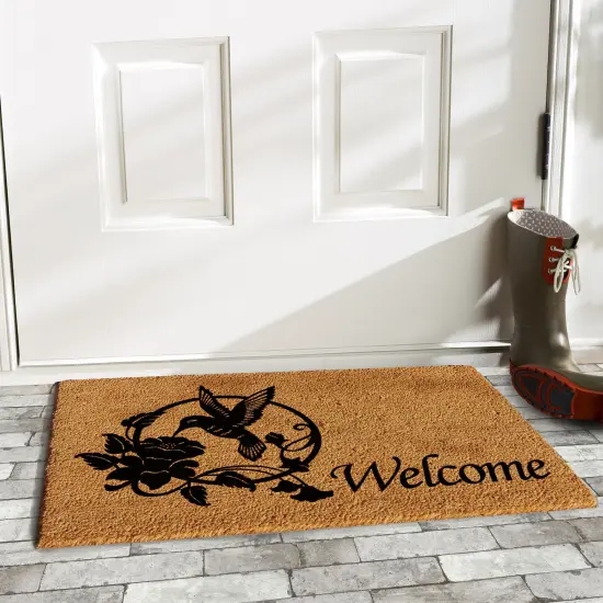 Hummingbird Welcome Doormat {3}