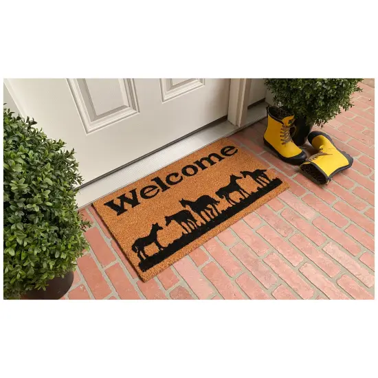 120291729 Horses Welcome Doormat {5}