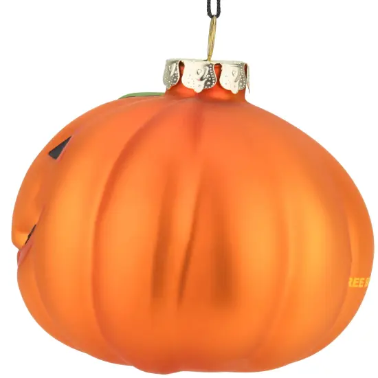 Tree Buddees Pumpkin Glass Bulb Jack-o'-lantern Halloween Ornament {4}