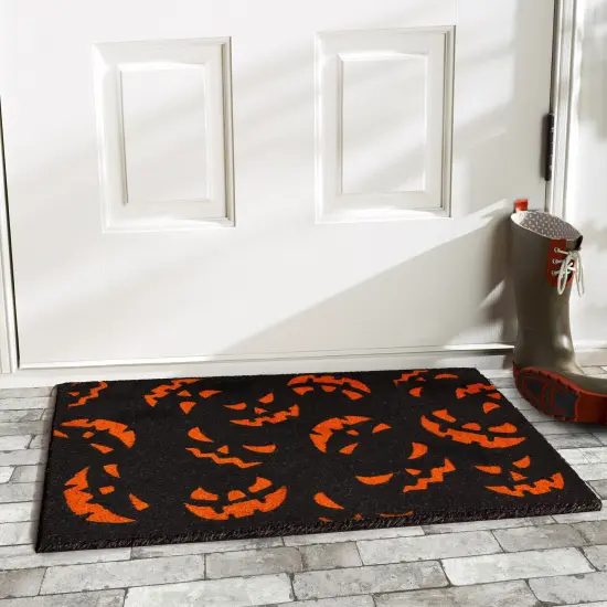 Scary Pumpkins Doormat {3}