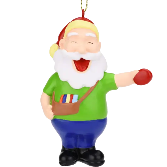 Santa Frisbee Disc Golf Christmas Ornament 2 Piece Set {2}