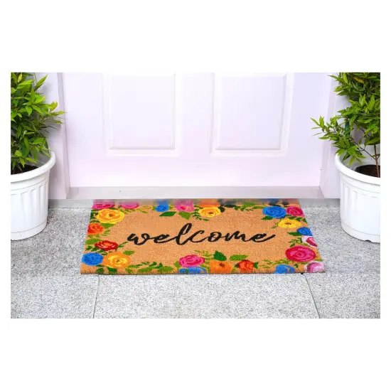 107421729 Colorful Roses Doormat {4}