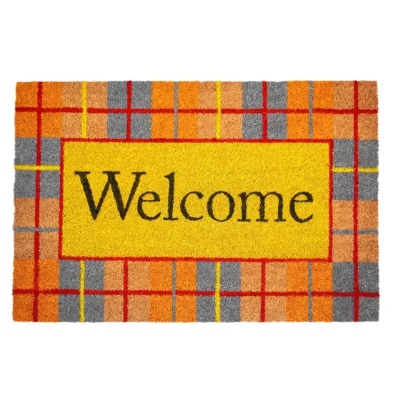 107601729 Fall Plaid Doormat {1}