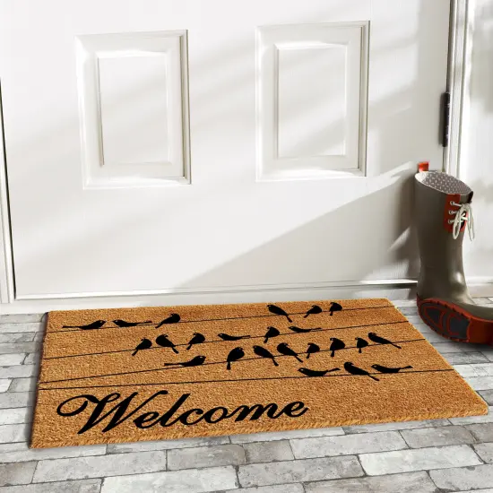 Black Bird Welcome Doormat {2}