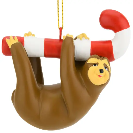 Tree Buddees Candy Cane Sloth Animal Christmas Ornaments {4}