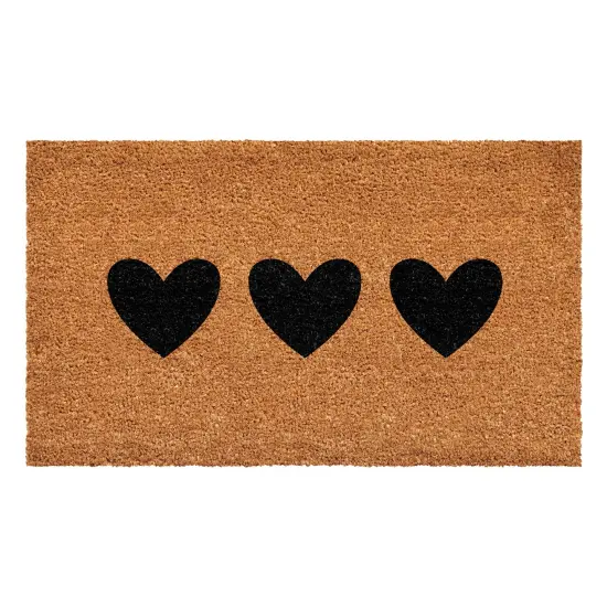 Trio Hearts Doormat {1}