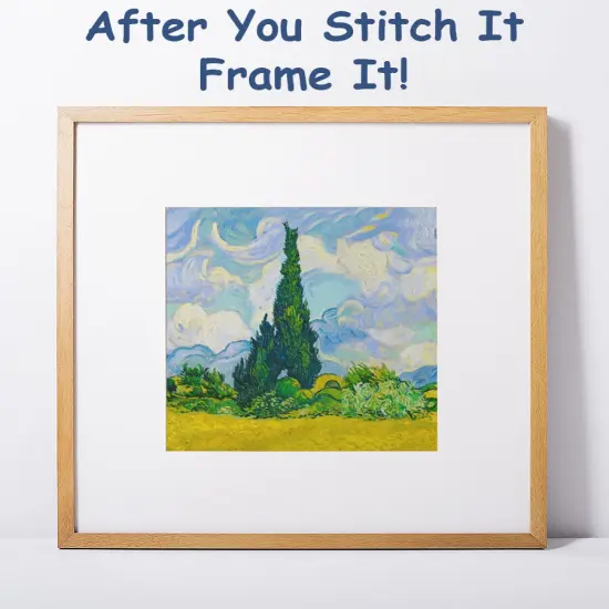 Originals Originals Vincent Van Gogh Cypress Trees Counted Cross Stitch Pattern {4}