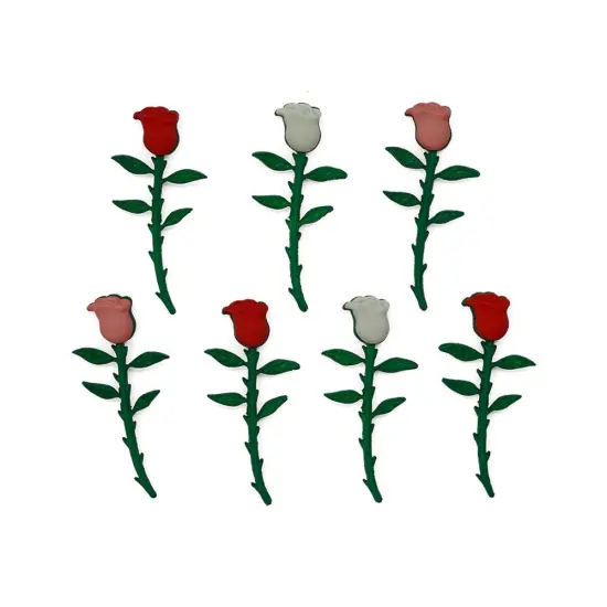 Buttons Galore Romance Button Assortment – 50+ Valentine’s Day Buttons for Sewing & Crafts – 6 Packs of Heart, Rose, Teddy Bear, and Treat Designs {2}