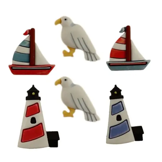 Buttons Galore and More 3D Novelty Buttons &ndash; Summer Fun in the Sun Bundle - 36 Pcs {4}