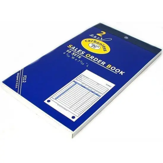 3 Sales Order Receipt Book Carbonless Record Sheet Forms 4 3/16" x 7 3/16" {2}