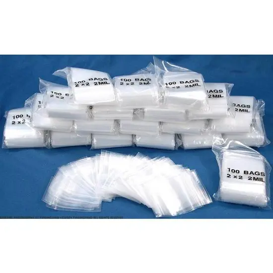 2000 Zipper Poly Bag Resealable Plastic Shipping Bags 2"x 2" {1}