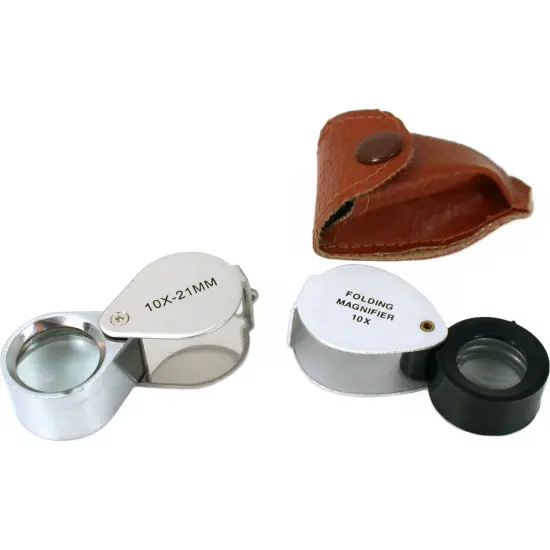 2 10x Jewelers Loupe 21mm Folding Magnifier Opti Tools {1}