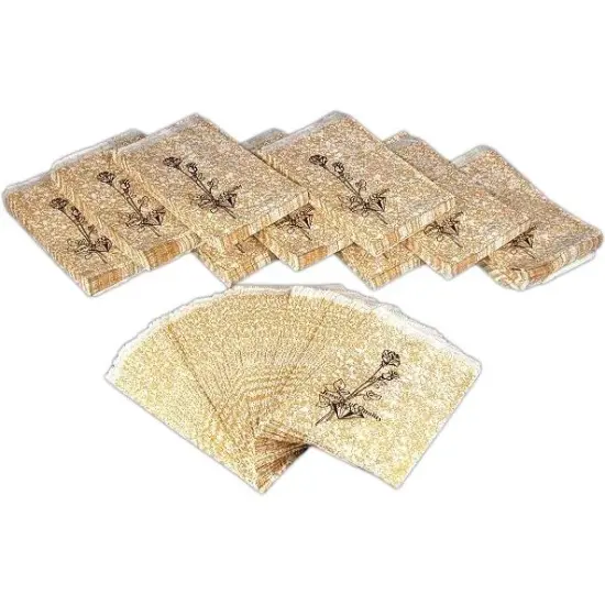 1000 Paper Gift Bags Gold Shopping Sales Tote 6 x 9" {1}