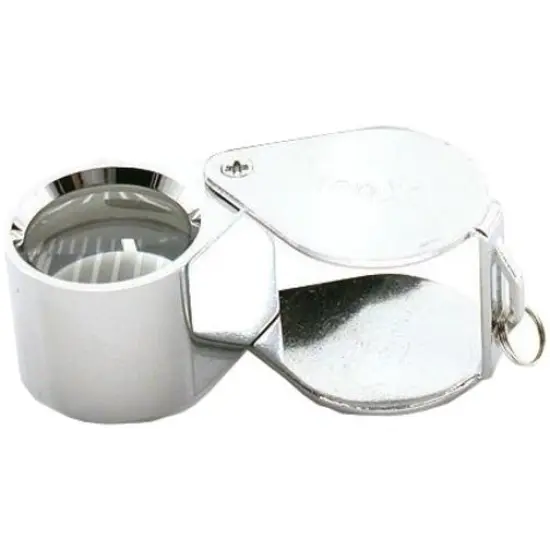 2 10X Round 18mm Chrome Plated Jewelers Eye Loupes {2}