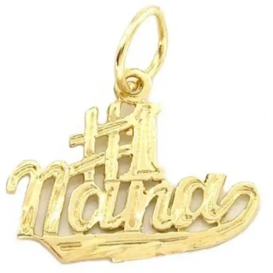 #1 Nana Charm Diamond-Cut 14k Gold 12mm {1}