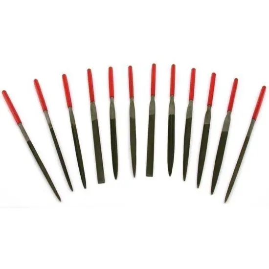 12 Needle Files Jewelers Watchmakers Metal Filing 3mm {1}