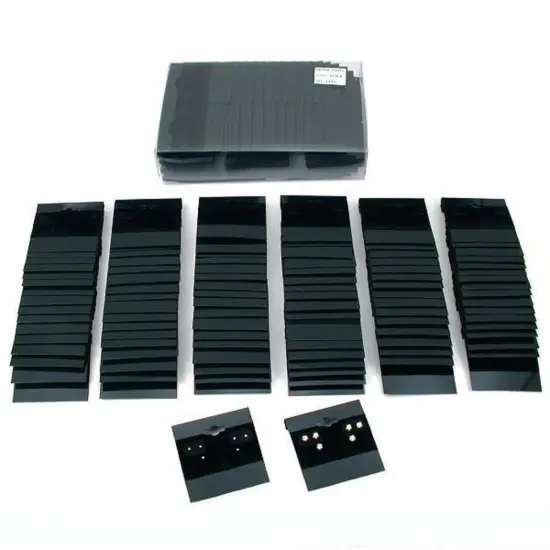 200 Black Earring Cards Hanging Jewelry Display 2" {1}