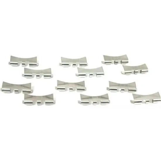 12 Slit Watch Band Ends Pieces Stainless Steel 20mm {1}