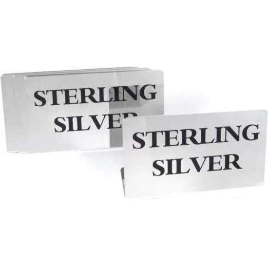 4 Sterling Silver Signs Showcase Countertop Displays {1}
