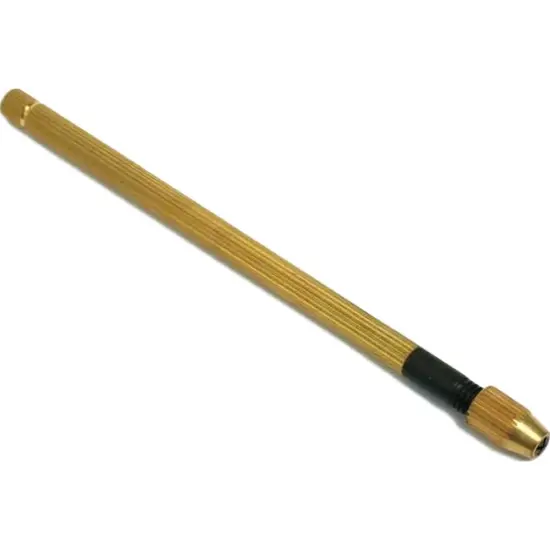 Brass Handle, Pin Vise, 3-1/8" OAL, 0 to .028" Capacity {1}