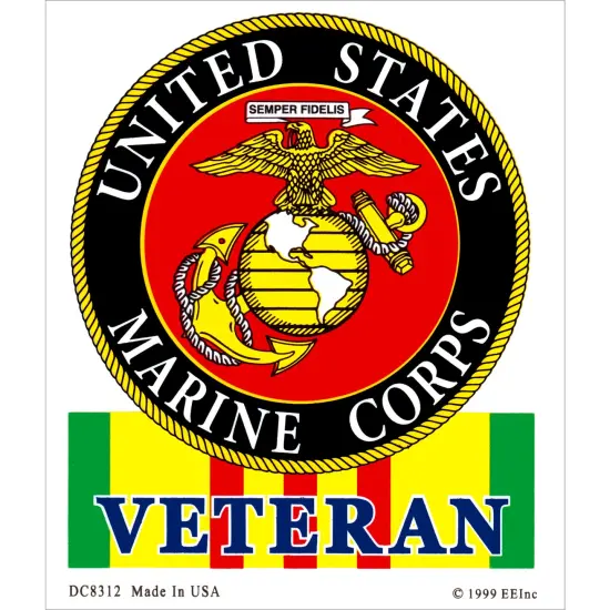 United States Marine Corps U.S. Marines Vietnam Veteran Sticker 4" x 3.5" {1}