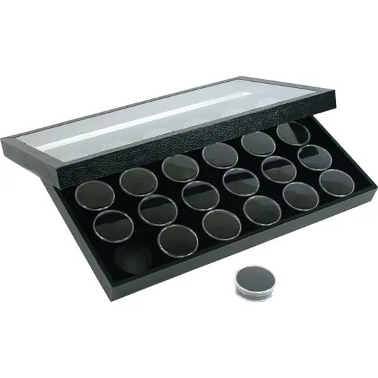 24 Gem Jars Display & Acrylic Lid Travel Trays {1}