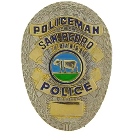 San Pedro California Police Officer Badge Hat Lapel Pin 1" {1}