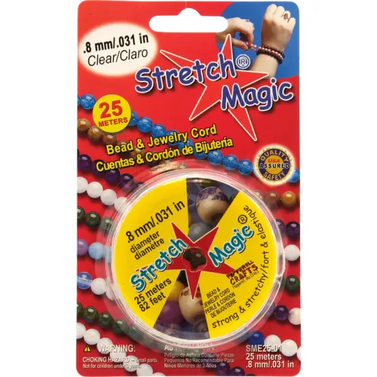 Stretch Magic Beading Cord - 0.8mm - Clear - 25m - Making Elastic Bracelets {1}