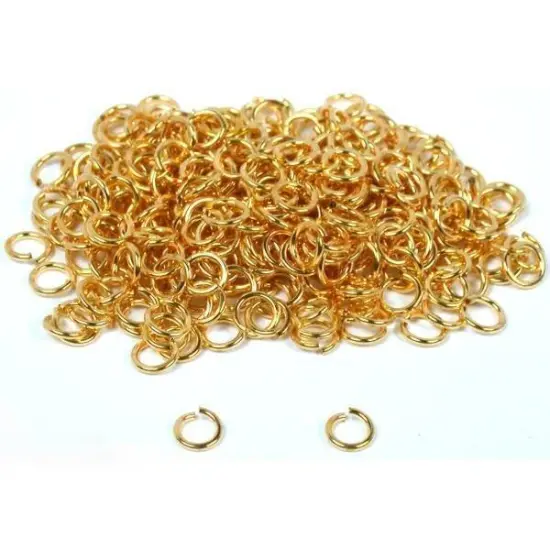 300 Gold Plated Jump Rings Chains Parts Connectors 6mm {1}