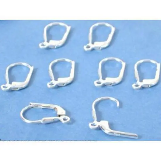 8 Lever Back Earring Sterling Silver Earwire Parts {1}