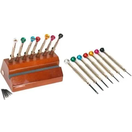 Watch Screwdriver Stand 7 Tools & Sharpener {1}