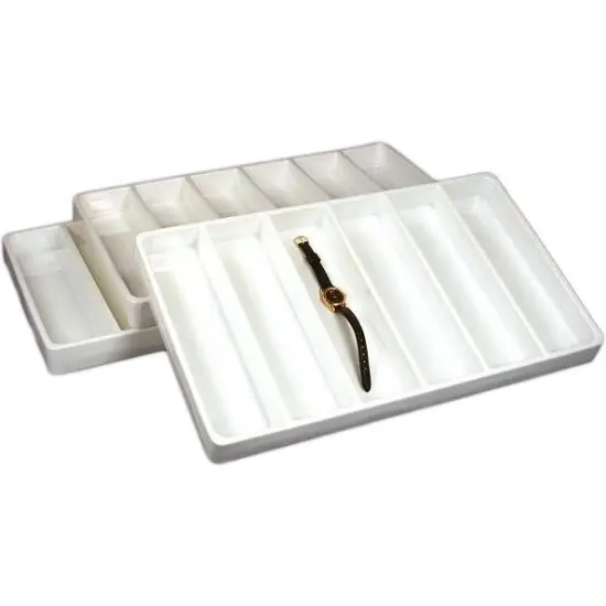 3 White Stackable Trays Bracelet Travel Display 6 Slot {1}