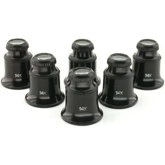 6 Double Eye Loupe Magnifier 7X 14X Jewelers Gem Tool {1}