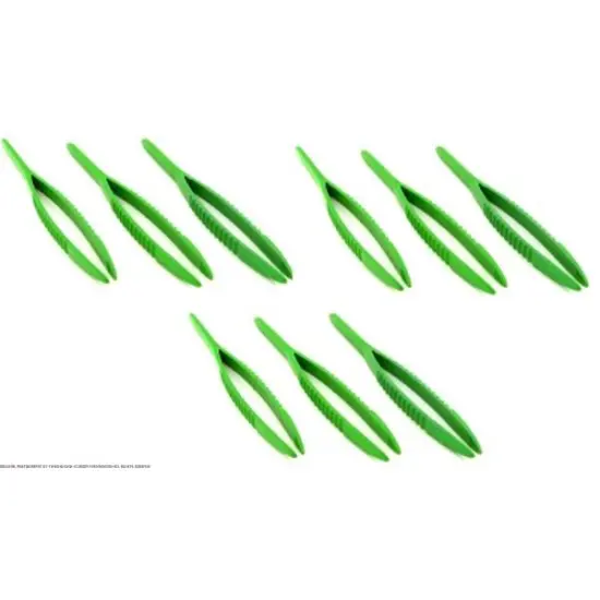 9 Tweezers Plastic Beading Stringing Watch Repair Tools {1}