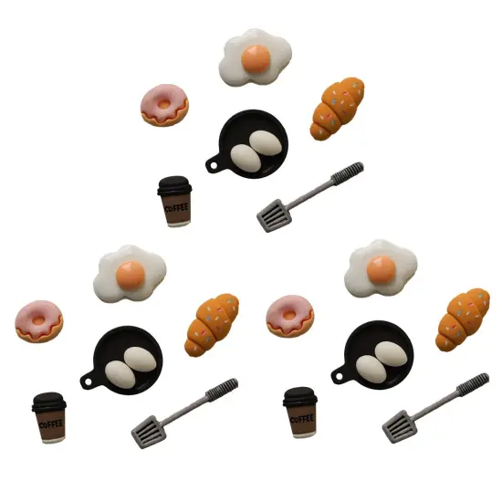 Buttons Galore Flatback Embellishments for Crafts - Breakfast - 21 Pieces {4}