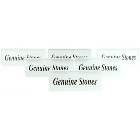 6 Display Signs Genuine Stones Showcase Counter Fixture {1}
