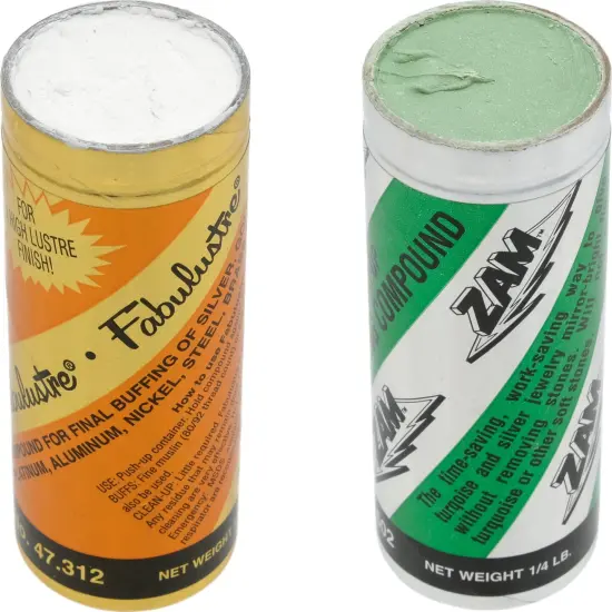Fabulustre & Zam Buffing Polishing Jewelry Cleaning Compound 4oz Tubes Kit 2 Pcs {2}