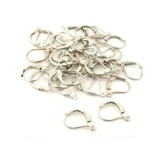 36 Lever Back Earring Parts Nickel Plated Jewelry {1}