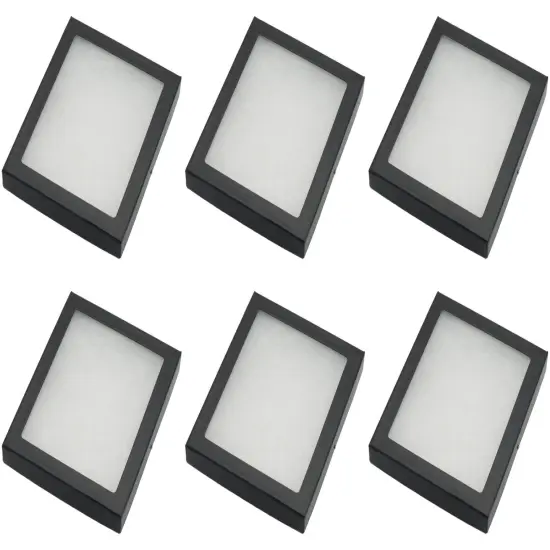 Display Cases Specimen Mount Frame Case with Glass Top 6" x 5" x 3/4" Pack of 6 {1}