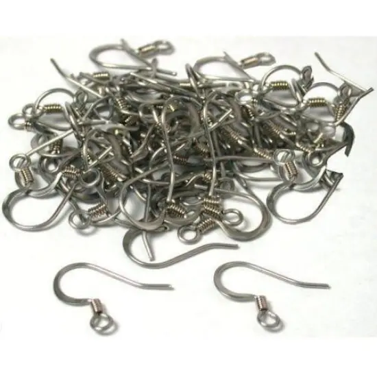 100 Fish Hook Earrings Safety Backs Loop Wire 22 Gauge {1}